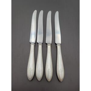1847 Rogers Bros ARGOSY Set 4 Dinner Knives Silver Plate 1926 Flatware